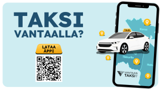 Vantaan Taksin tilaat kätevästi appilla.